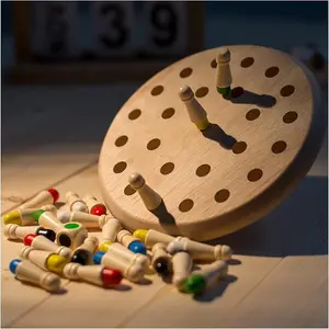 Wooden Color Memory Chess – A Brain-Boosting Game That Helps Kids Develop Thinking Skills and Brings Fun for the Whole Family.