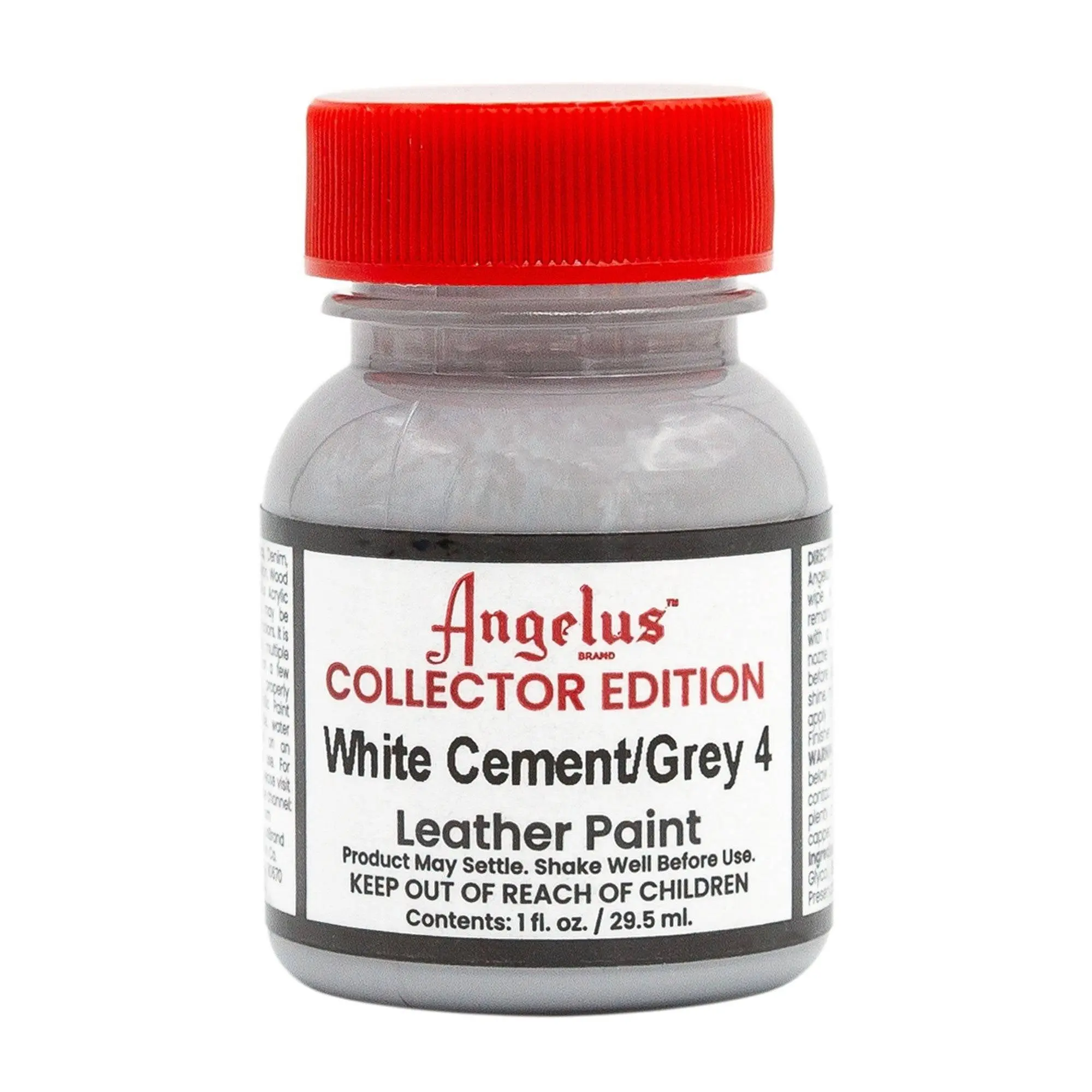 Angelus Collector Edition White Cement / Grey 4- Acrylic Leather Paint, Color Matched To Popular Sneakers, Restore Old Shoes, Customize Footwear, Will Not Crack Or Peel, Mixable For Countless Colors