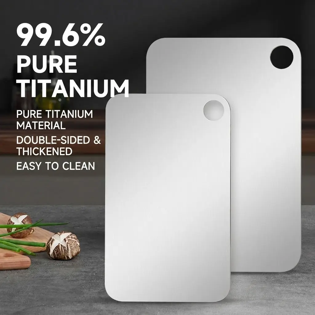 Titanium Cutting Board for Kitchen | Durable Knife-Friendly Chopping Board, Easy to Clean Food Prep Board for Meat, Fruit & Vegetables