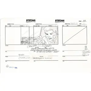 Jim Lee Wildc.a.t.s. Wildcats Production Animation Storyboard Nelvana 1994-5 D1-002