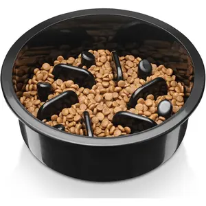 Slow Feeder  Bowl, Anti- Puzzle Bowl, Bloat Stop Maze Dishes, Black