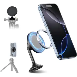 Phone Tripod Mount Adapter with Arca Swiss Mount, Phone Holder for Tripods with 1/4"-20 Thread Hole for  16 15 14 13 Pro Max & Mag-Safe Case  Tripod Attachment for Selfie Vlogging