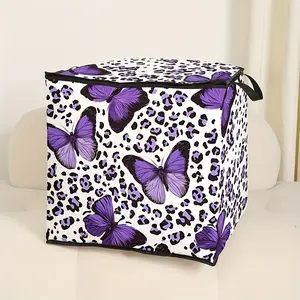 Bow Print Blanket Storage Bag, Cute and Practical Kids Bedding Organizer, Durable Material, Easy Carry Handle, Home Use