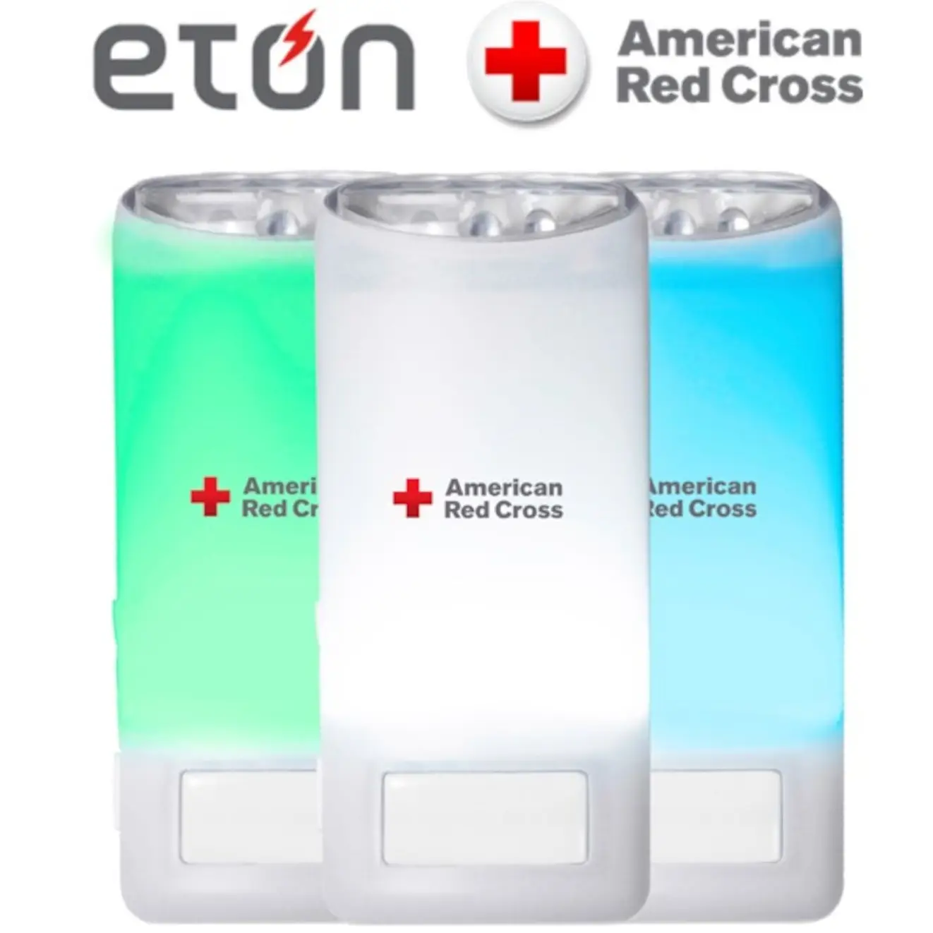 Eton American Red Cross Emergency LED Motion Sensor and Flashlight, with Multi-Color Nightlight, Foldable Plug, Dual Setting Motion Sensor. Always be