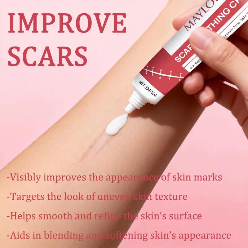 MAYLOR 2 Pack Silicone Scar Gel for Face & Body – Fast Scar Removal Cream for Acne, Surgical, Burn & Keloid Scars – Visible Results for Old & New Scars, Smooth Skin Repair
