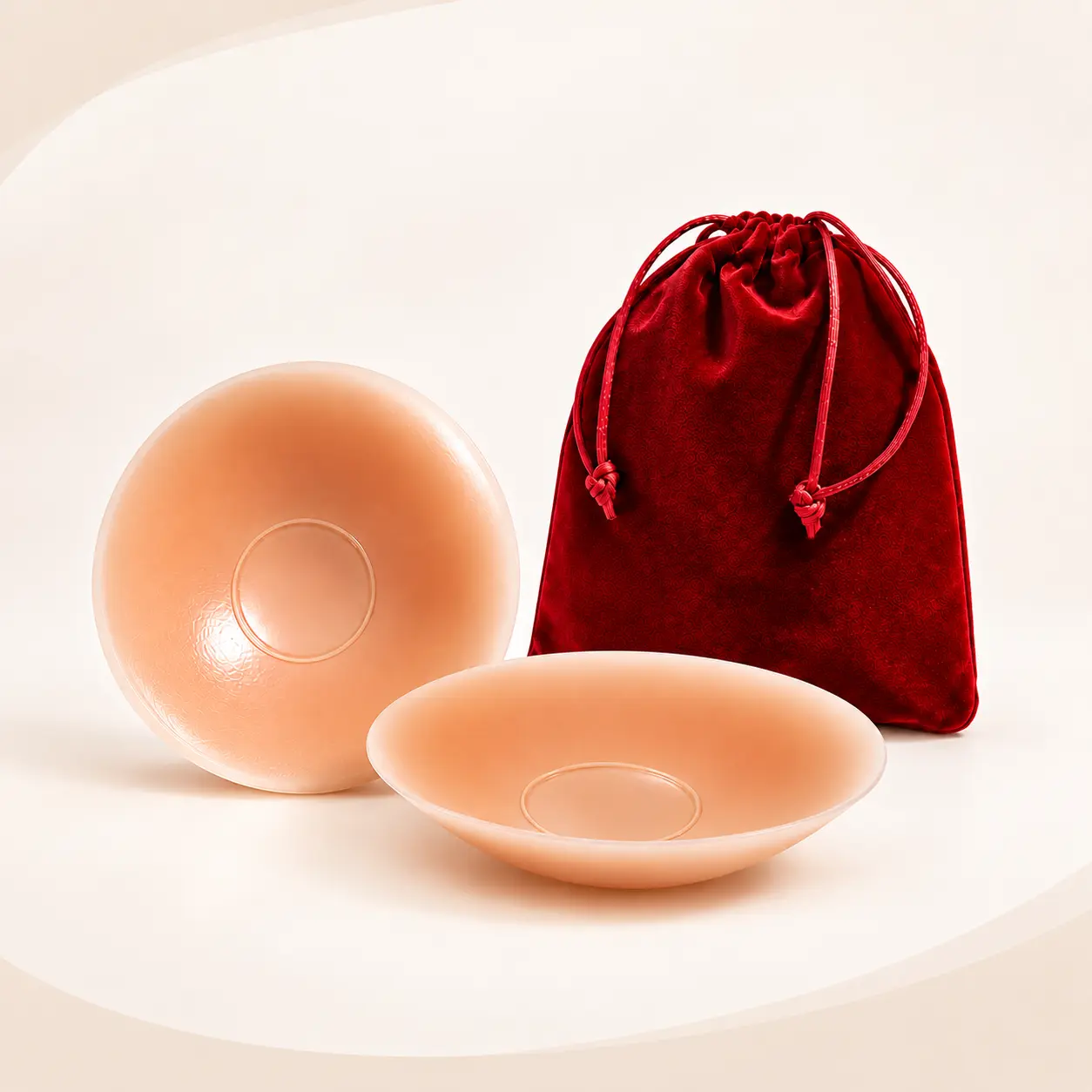 Women's Reusable Silicone Breast Covers - Adhesive Strapless Bra Inserts & Padding, Sticky Body Covers Bra Inserts & Padding, Waterproof Seamless Invisible Pasties, Ultra-Thin Backless Underwear Accessories for Wedding Party, Everyday Wear