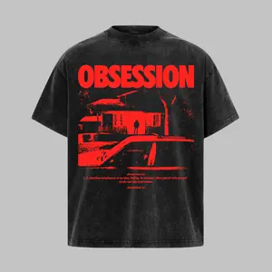 Obsession Horror Graphic Vintage Washed T Shirt Oversized Tee Dark Aesthetic Gothic Streetwear Grunge Heavy Cotton Acid Wash Unisex Thriller Movie Inspired Graphic Shirt Emo Alt Fashion Retro Casual Y2K Urban Clothing Halloween Gift Statement Tee
