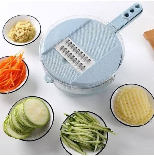 8-in-1 Mandoline Slicer – Vegetable Cutter, Grater & Peeler Set