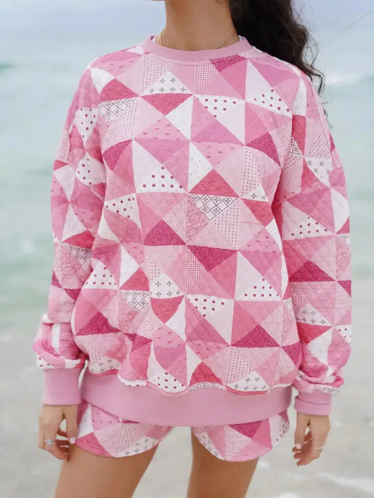 Gemma Quilted Patchwork Sweatshirt Gemma Quilted Patchwork Sweatshirt