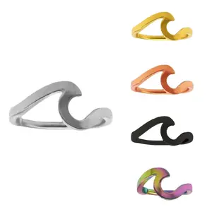 Wave Design Hinged Ring for Conch & Helix Piercings