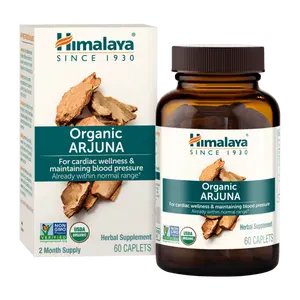 HIMALAYA Organic Arjuna Herbal Supplement, 60 Caplets (700 mg, 60-Day Supply) - USDA Organic, Vegan, Non-GMO, Gluten-Free - Supports Heart Health, Normal Blood Pressure