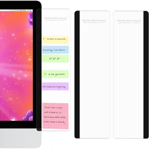 Memo Board - Multifunction Computer Transparent Side Panel Creative Desktop Easy to Use Suitable for  Office Left and Right (2pcs)