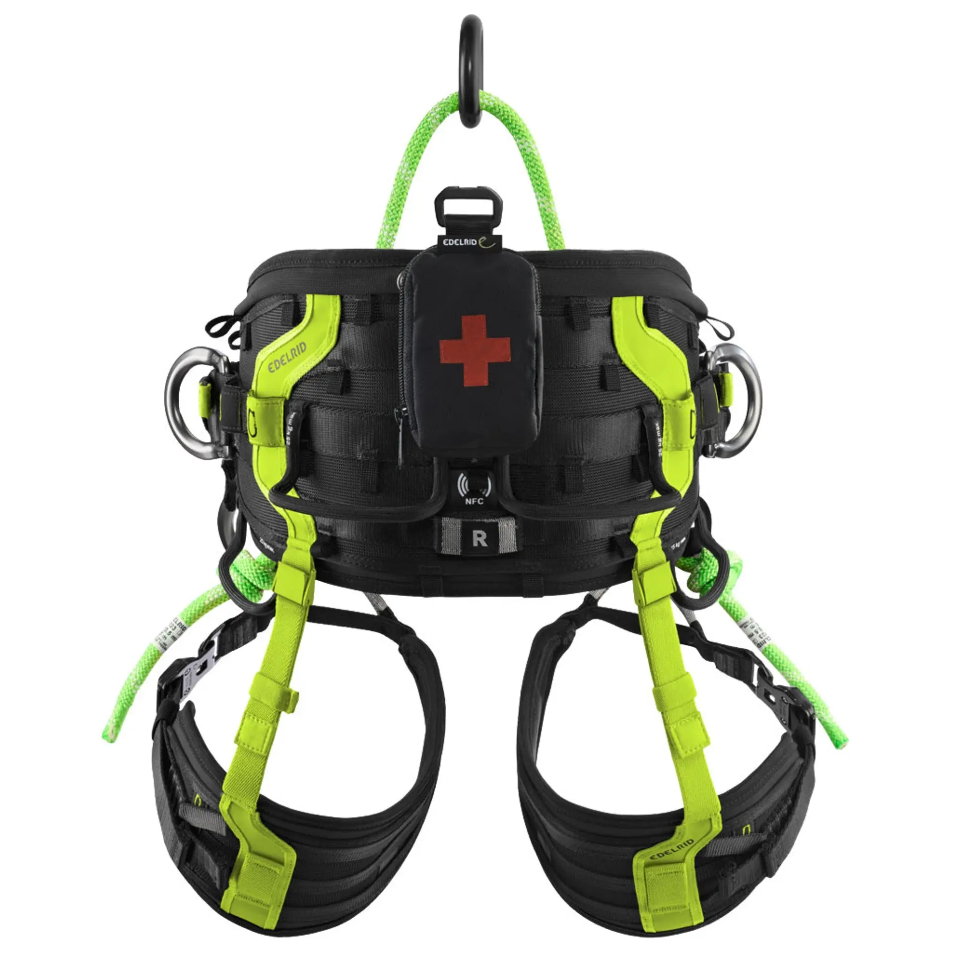 Edelrid TreeRex 2.0 Unisex Climbing Saddle, Tree Care Equipment with 3D Vent Technology, Adjustable Rope Bridge, Aluminum Connection Ring, Device For Suspending Chainsaw, Double Lock Buckles, Integrated Bungee-Tool, Semi-Rigid Padding, Nfc Inside, Smart A