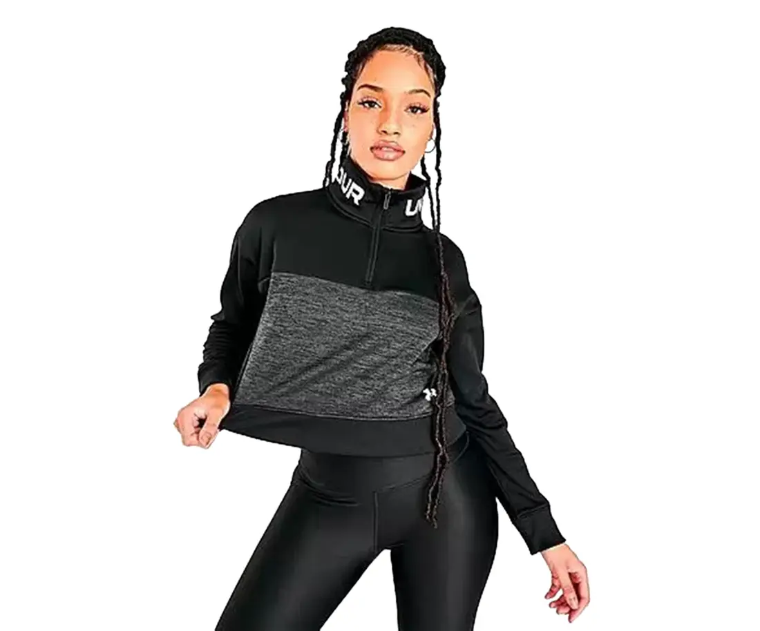 Under Armour Fleece Cropped Half-Zip Womens Active Sweaters