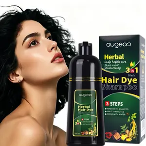 3-In-1 Black Hair Dye Cleansing Shampoo, 500ml/16.91oz Liquid Haircare Product, Plant-Derived Components, Multiple Color Options, Mild Non-Irritating, User-Friendly for Adults, Ideal Gift for Mother's Day or Girlfriend