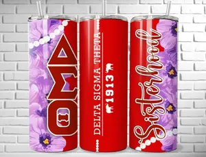 Delta Sigma Theta 1913 Sisterhood Floral Sorority 20oz Tumbler Insulated