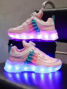 USB Rechargeable LED Light Shoes for Kids, Flashing Glow Sneakers, Lace up trainers, Running Shoes for Boys and Girls, Spring Fall Winter Gifts