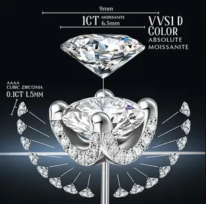 PYQ Viral Sparkle Moissanite Stud Earrings – TikTok Trending Crown Design Jewelry for Women, Everyday Glam & Viral Outfit Accessory, Perfect Birthday/Wife/Girlfriend Gift