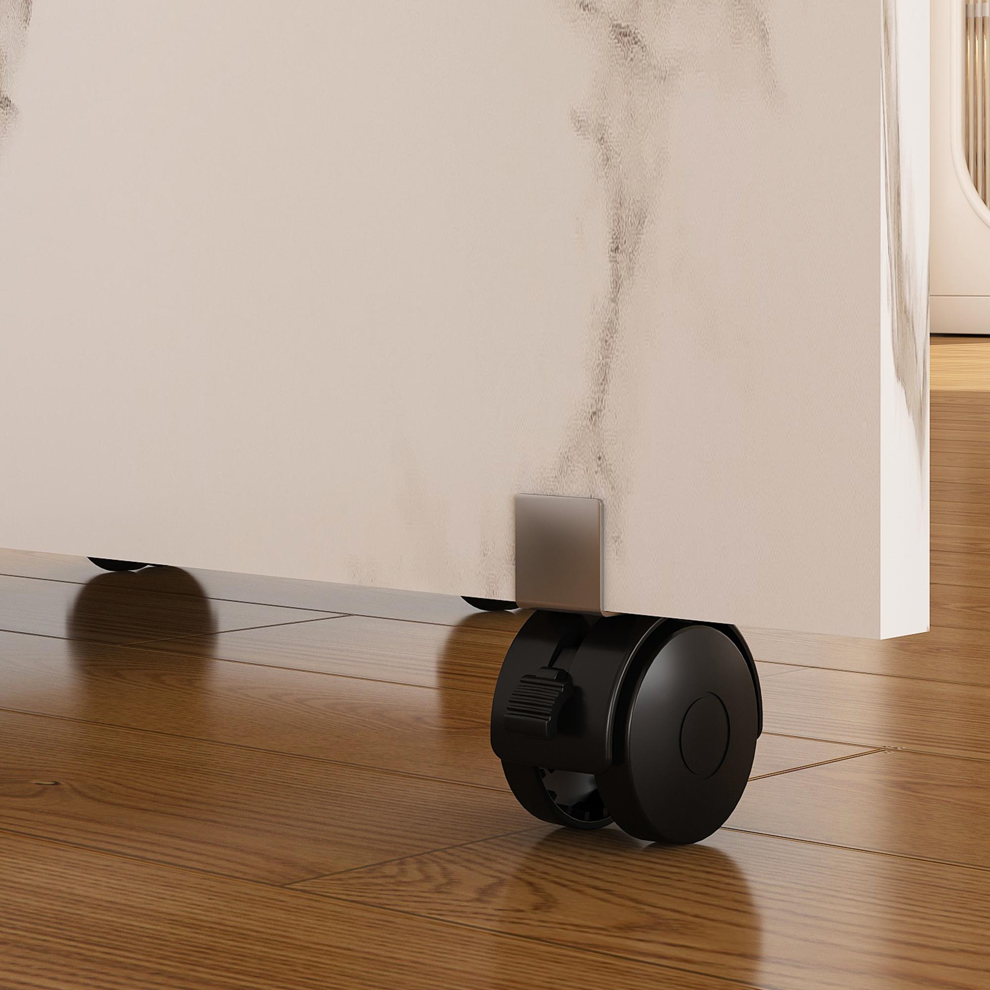 Multifunctional Folding Dining Table with Wall-Mounted Sideboard & Storage for Small Apartments - Space-Saving Foldable Desk & Table, White, 4-in-1 Power Outlet + USB, Silent Wheels, Locking Mechanism, Eco-Friendly, Apartment Essentials