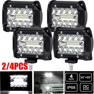 2/4PCS 4 Inch LED Work Lights Bar Spot Pods Fog Lamp LED Cube Work Lights for Offroad Truck ATV UTV