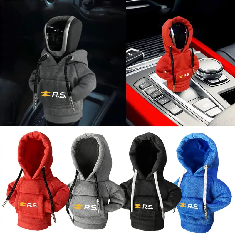 2026 New Hoodie Car Gear Shift Knob Cover Manual Handle Change Lever Cover For Renault RS Clio Scenic Logan Megane Koleos Sandero Styling car decoration for your cars