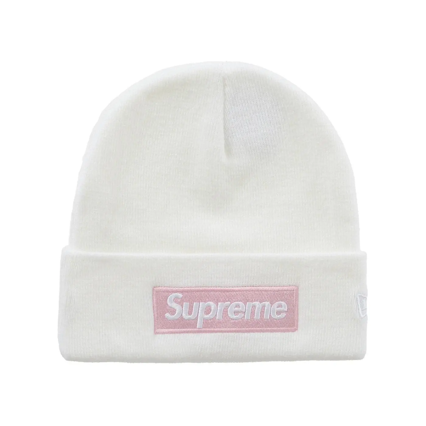991480 Supreme New Era Box Logo Beanie (FW25) White