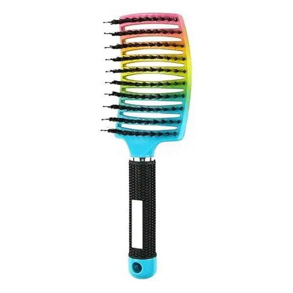 Hair Brush, Voremy Magical Detangling Brush for Men, Women & Kids, Fast Drying Styling Massage Hairbrush for Wet or Dry Detangling, Rainbow (2 Count)
