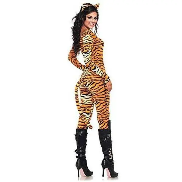 Leg Avenue womens - 2 Piece Wild Tigress Catsuit Set ~~~Sexy Tiger Bodysuit with Tail