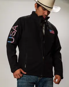 American West Men's US Flag Team Softshell Jacket