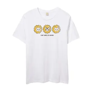 "Cat Life is Good" - Exclusive Limited Edition Cat Culture Unisex T-Shirt by Megan Lynn Kott