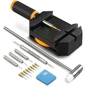 Watch Link Removal Kit, Resizing Tool for Bracelet Adjustment & Replacement, Pin Remover for Sizing Strap, Watch Adjuster, Hammer for Watch Repair, Adjust Band, with User Manual, Punches