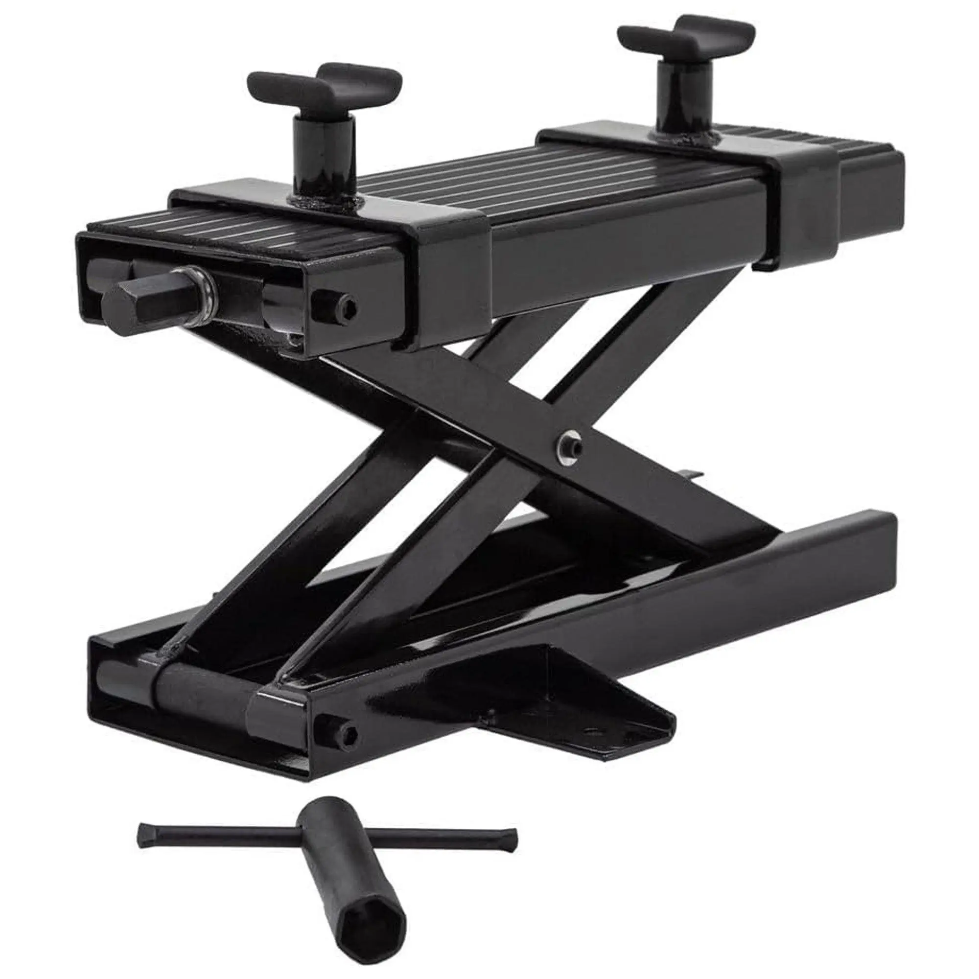 Black Widow Steel Motorcycle Jack for Front/Rear Tires, 3.75"-16.25" Lift Height