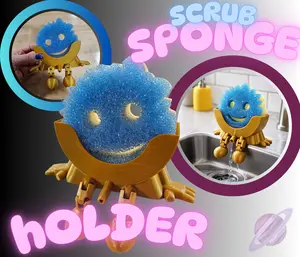 PEEING SCRUB SPONGE HOLDER FOR SIDE OF SINK PERFECT FOR DRYING OUT YOUR SPONGE IDEAL FOR KITCHEN USE