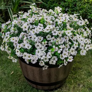 20 Bundles Artificial Flowers for Fake Plants for Decoration,Faux Eucalyptus Flowers for Planter UV Resistant Lifelike for Home Porch(White)