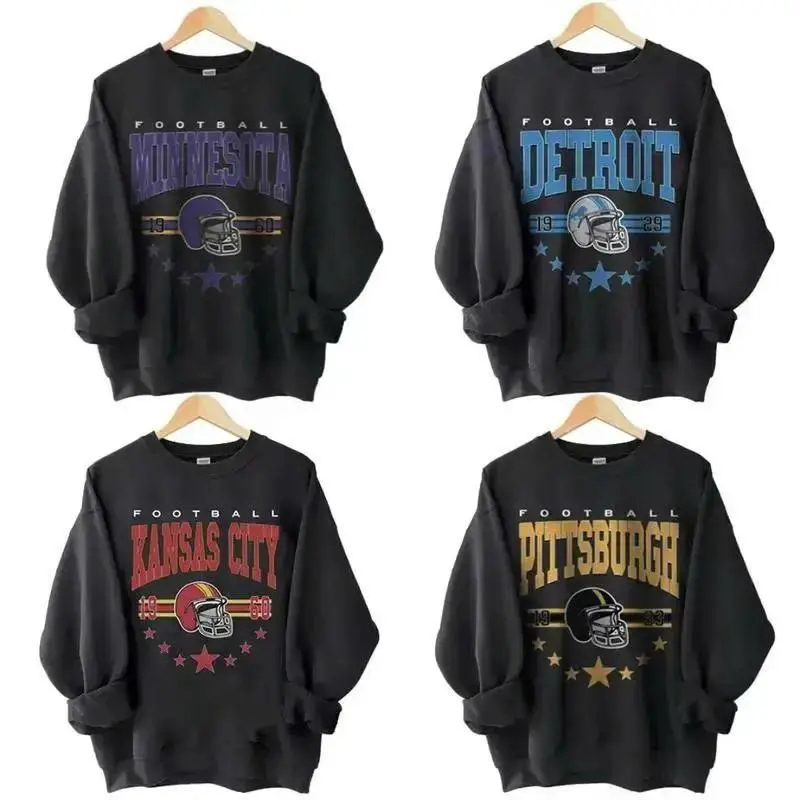 90s All Team Football Black Color Sweatshirt, Vintage 1960 Football Sweatshirt, Cowboy Sweatshirt, Cowboy Football Game Day Shirt, Team Unisex Shirt Gift Football Fan