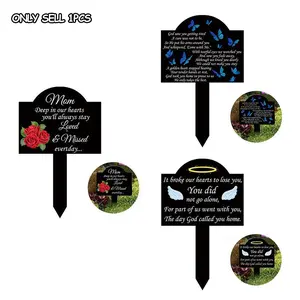 Acrylic Grave Marker, 1 Count Outdoor Garden Cemetery Decoration, Garden Decoration Supplies, Garden Statues & Sculptures, Marker for Memorials, Garden Accessories