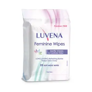 Feminine Wipes - Soft Wet Wipes for Women - Refresh & Resist Odor - Gynecologist Tested - Travel Friendly Cleansing Cloths - Cucumber Scented (25 Count, 1 Pack)