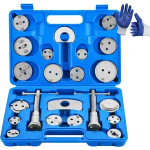 24pcs Heavy Duty Disc Brake Caliper Tool Set Disc Brake Caliper Compressor Wind Back Tool Brake Spreading Tools (Blue)