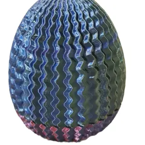 3d Printed Puzzle Egg - Colorful Wave Design Puzzle Item as Shown