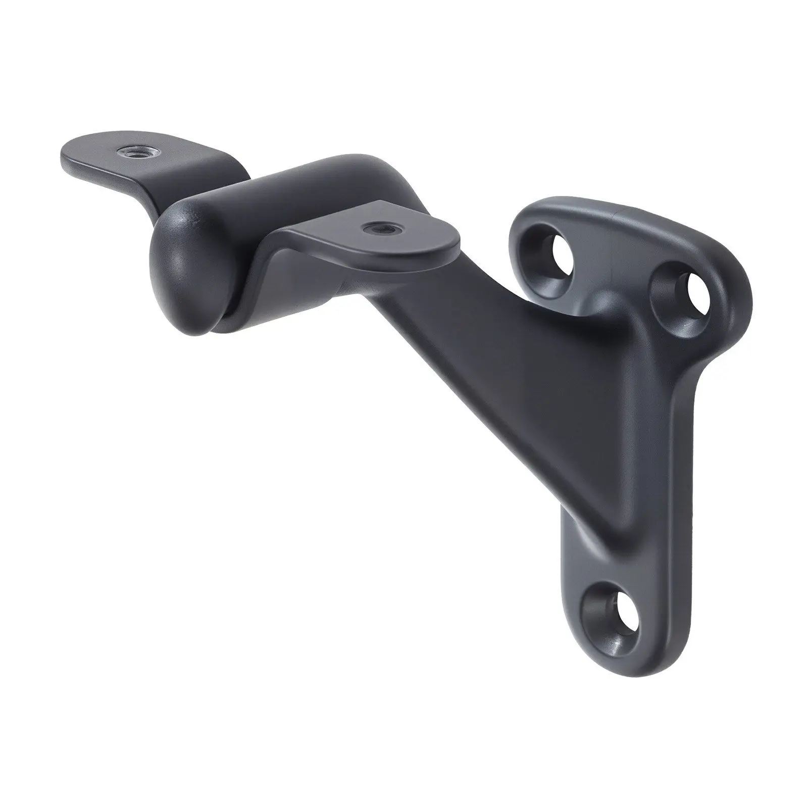 VEVOR 6-Pack Zinc Alloy Stairway Handrail Hardware Brackets, High-Strength Heavy-Duty Durable Handrail Mount, Adjustable for Stair Angles, Easy Install for Bedrooms DIY Users, Matte Black, Indoor/Outdoor