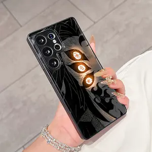 Three-Eyed Demon Slayer Character Phone Case Suitable for Samsung Galaxy S25,S24,,s23 s22,s,21, 20 FE Ultra Plus 4G 5g Curved Edge PET Back Cover