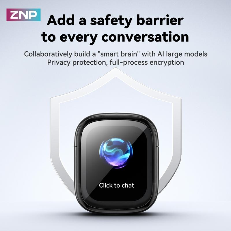 ZNP N02 Smart AI Headphones: AI Conversation,Chat Assistant,In-depth Dialogue,Supports 165 Languages,Waterproof,and Hi-Fi Sound Quality.