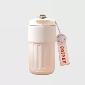 Hot Vintage Coffee Cup 15.55oz Portable Insulated Travel Mug 316 Stainless Steel Leakproof Lid Keeps Drinks Hot Cold for Office Outdoor Use