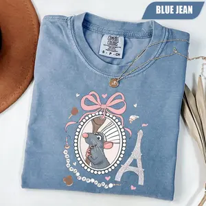 Comfort Color Retro Mouse Ratatouille Remy T-shirt, Anyone Can Cook Tee, Girly T-shirt, Family Trip Shirt, Birthday Gift Tee