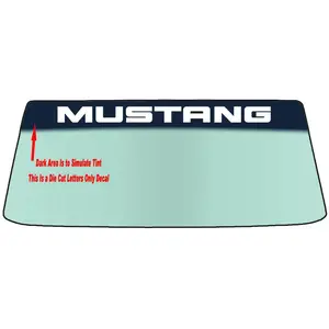 Fits A MUSTANG Vehicle Custom Windshield Banner Graphic Die Cut Decal - Vinyl Application Tool Included