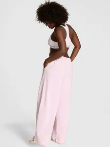 PINK Campus Fleece™ Wide-Leg Split-Hem Sweatpants