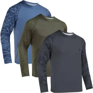 RODEEL 932 Long Sleeve Shirts Men UPF 50+ Sun UV Protection Lightweight Quick Dry Moisture Wicking Breathable Cooling Activewear for Outdoor Sport Gym Workout Running Hiking Camping Fishing Boating Construction Landscaping, Holiday Gift