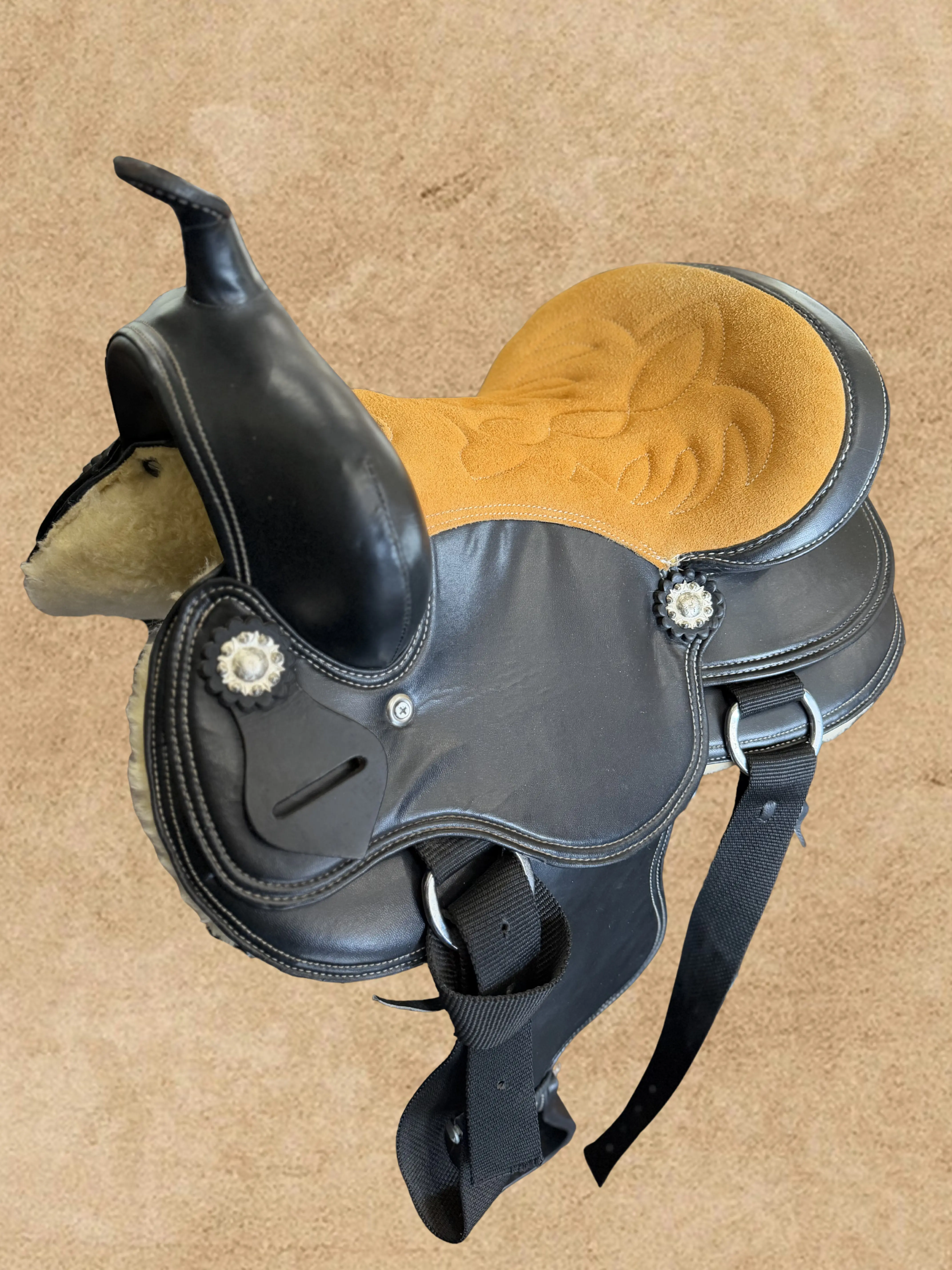 Kids 12" Western Saddle | Youth Synthetic Western Saddle with Suede Seat