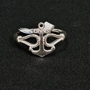 Anchor Ring 925 Sterling Silver - Elegant Design for Versatile Use