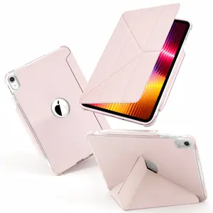 Smart Case, Tablet Casing for iPad A16 11th/10th Generation with Pencil Holder, Compatible with iPad Air M4 8th/7th/6th Gen 11" & iPad Pro M5 13 inch, Y-Fold Stand with TPU Full Edge Wrap & Hard Back Cover,Auto Wake/Sleep, Multi-Angle Viewing